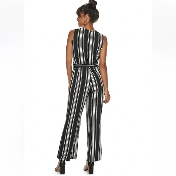 Nina Leonard Striped Jumpsuit - Picture 3 of 11